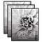 Americanflat Snap-In Picture Frame in Black - Set of 3 - Poster Frame with Slimline Molding, Plexiglass Cover, and Hanging Hardware - Black